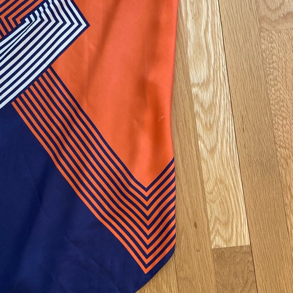 Rachel Roy Womens Navy Orange White Handkerchief Sleeveless Dress / Size S - Picture 11 of 14
